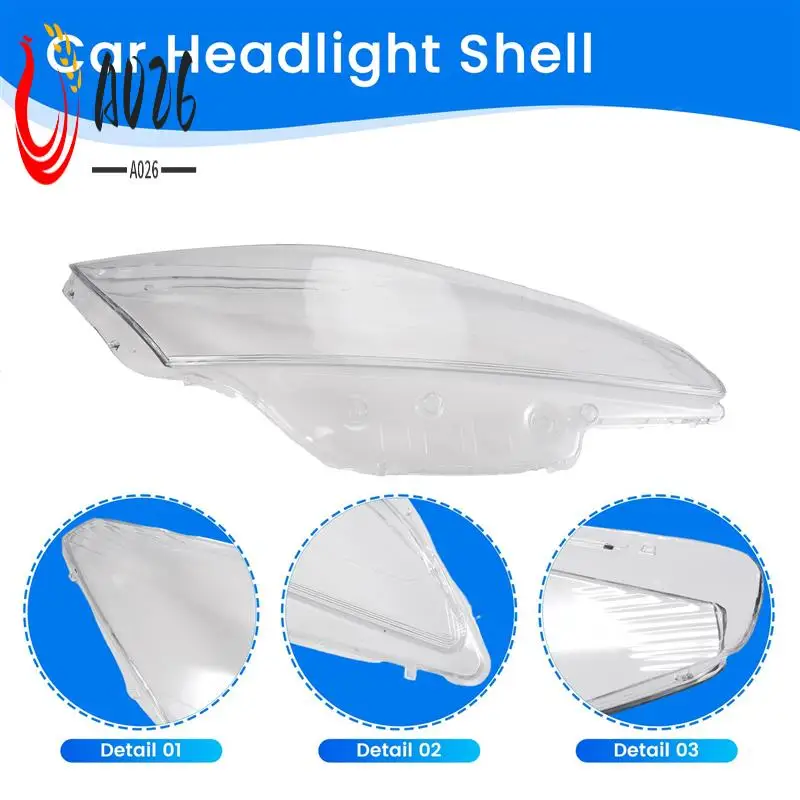 

A026-Car Headlight Shell Lamp Shade Transparent Lens Cover Headlight Cover For 508 2011-2014
