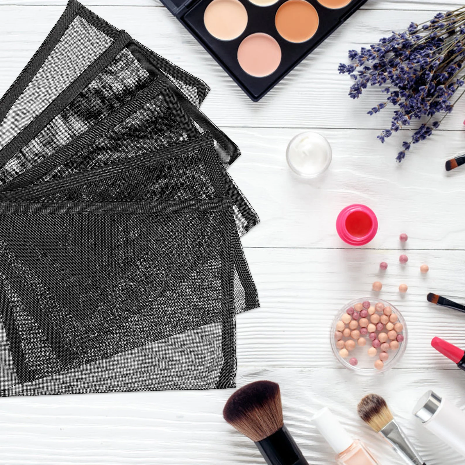 

15pcs File Bags Document Organizer Mesh Travel Storage School Office Supplies Zipper Folder Toiletry Bag
