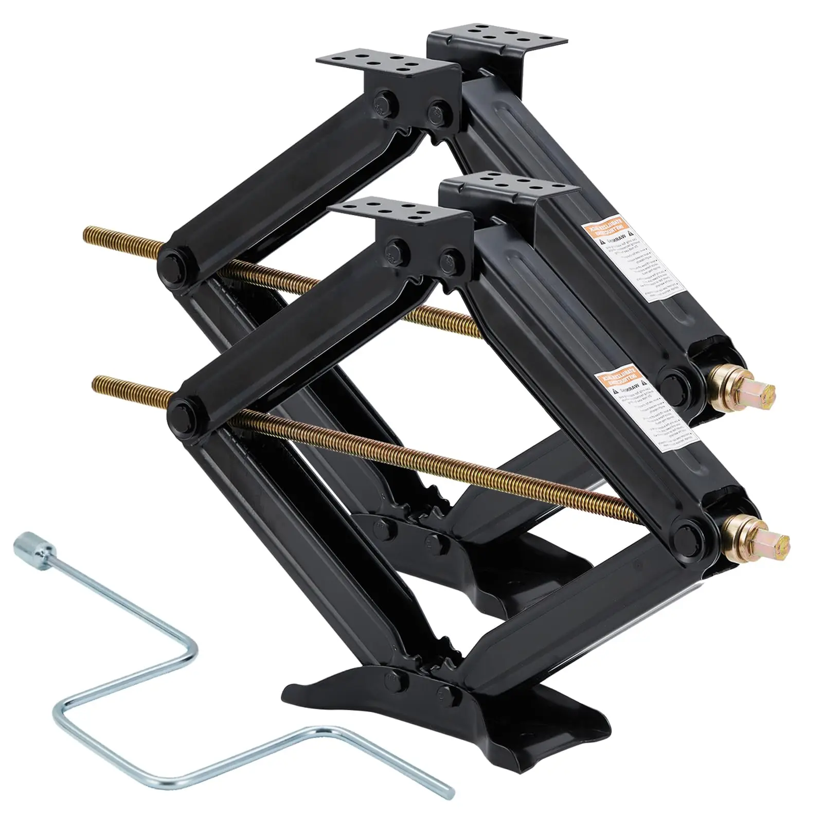 

1/2PCS 24" Heavy-Duty RV Stabilizer Jacks, 7500 lbs Capacity Scissor Jack With Stable Base For Travel Trailers & Campers