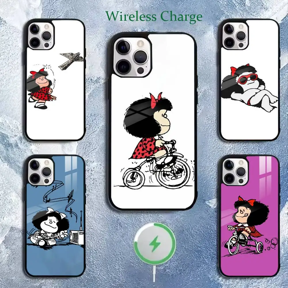 

Funny Cartoon M-Mafalda Phone Case For iPhone 17,16,15,14,13,12,11Plus,Pro,Max for Magnetic Wireless Charging