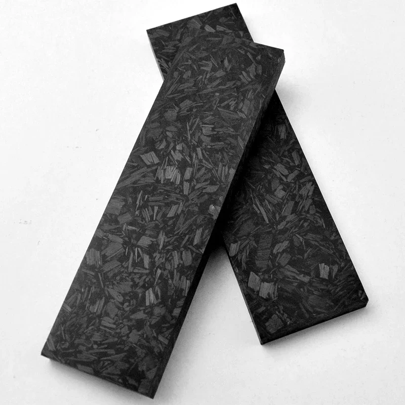 2pieces Carbon Fiber Black Marbled Material Gold Copper Foil Powder Compression Patch Plate for DIY Knife Handle patch Material