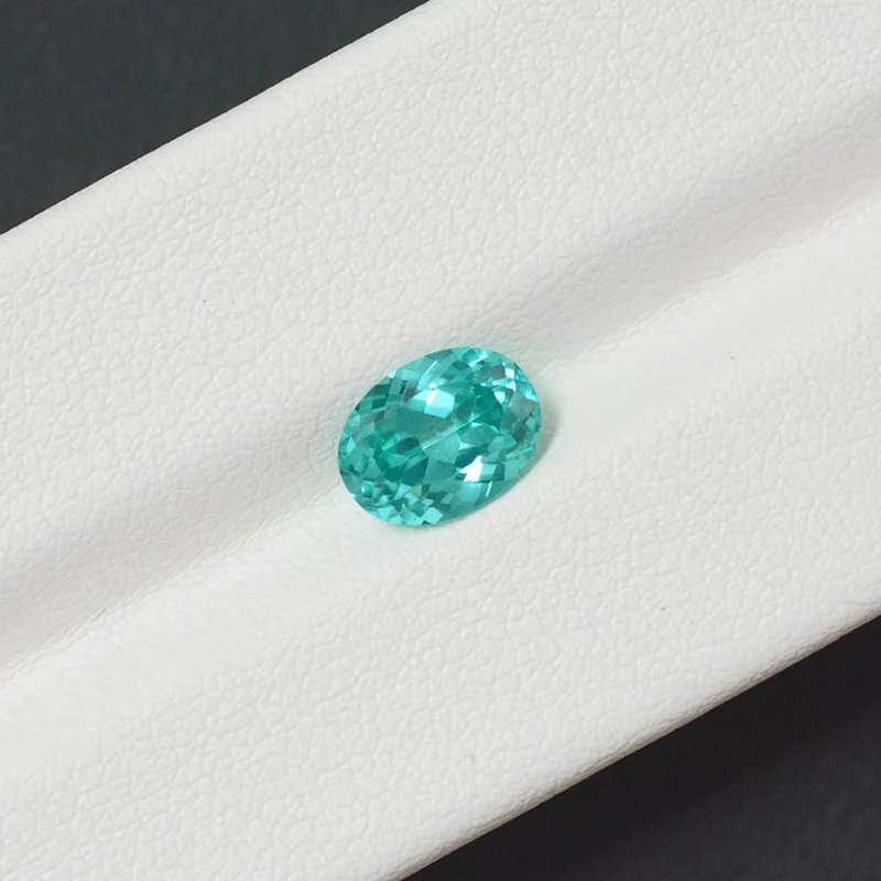 Paraiba-Labor-Saphir in Trillionenform mit VVS1-Zertifikat, Großhandelsdiamant für DIY-Anhänger, Schmuckherstellungsmaterialien, Edelstein – Detail 19