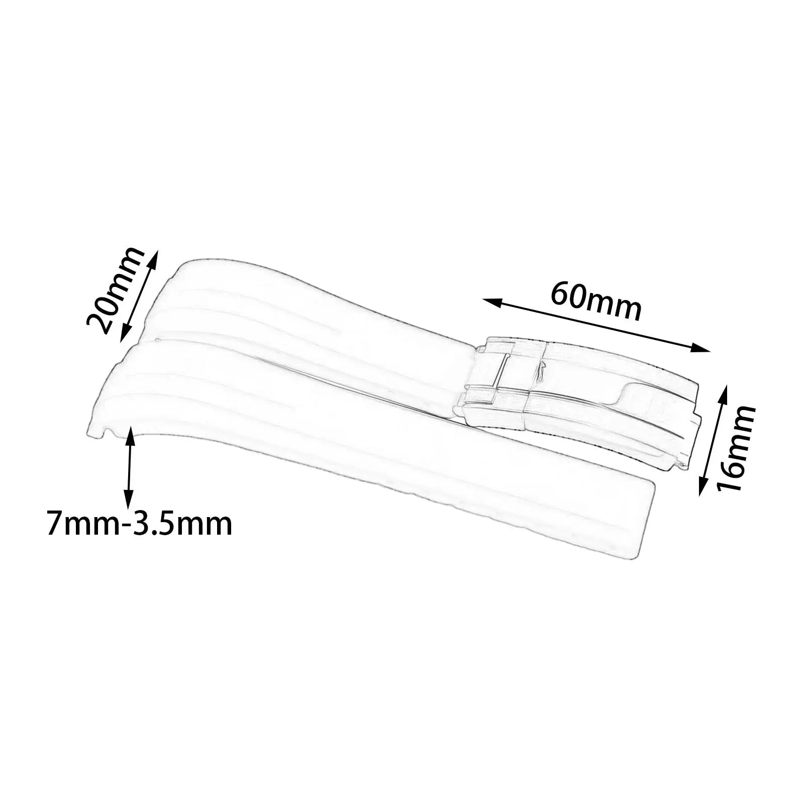 Silicone Watch Band Replacement with Folding Buckle Accessories Watchband