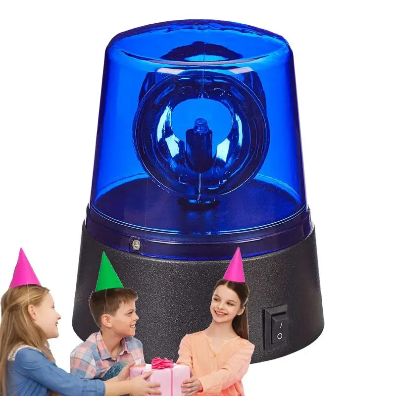 360 Rotating LED Polic-e Warning Light Battery Operated Rotating LED Stage Light Fun And Safe For Role Play Bar Disco Party Club