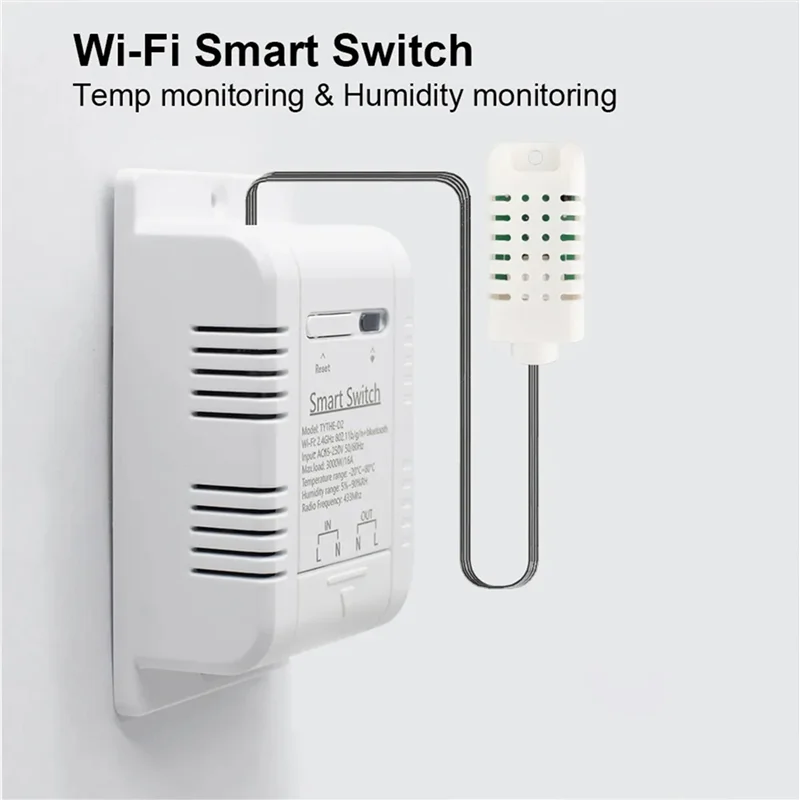 

FORW-3X Tuya Wi-Fi переключатель 3000 Вт 16A беспроводной термостат мониторинг температуры и влажности с монитором энергопотребления