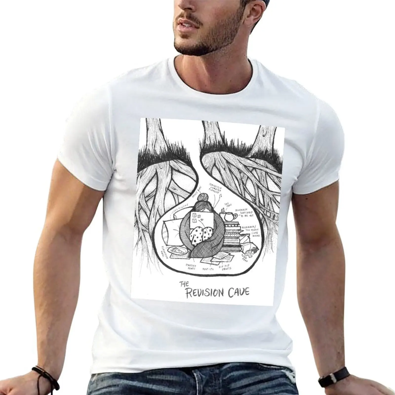 

The Revision Cave T-Shirt men t shirt cotton 100% funny t shirts man t shirts for man cotton funny T-shirt