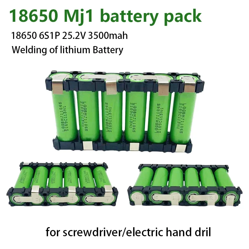 

6s1p 3s1p 4s1p 8.4v 3.7V 10.8V 16.8v 25.2V MJ1 Battery Pack 18650 3500 MAh Battery for 18V Screwdriver Battery