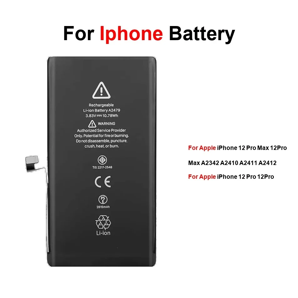 

Долговечный аккумулятор мобильного телефона 2815-3687 мАч для Apple Iphone 12 12 PRO Pro Max