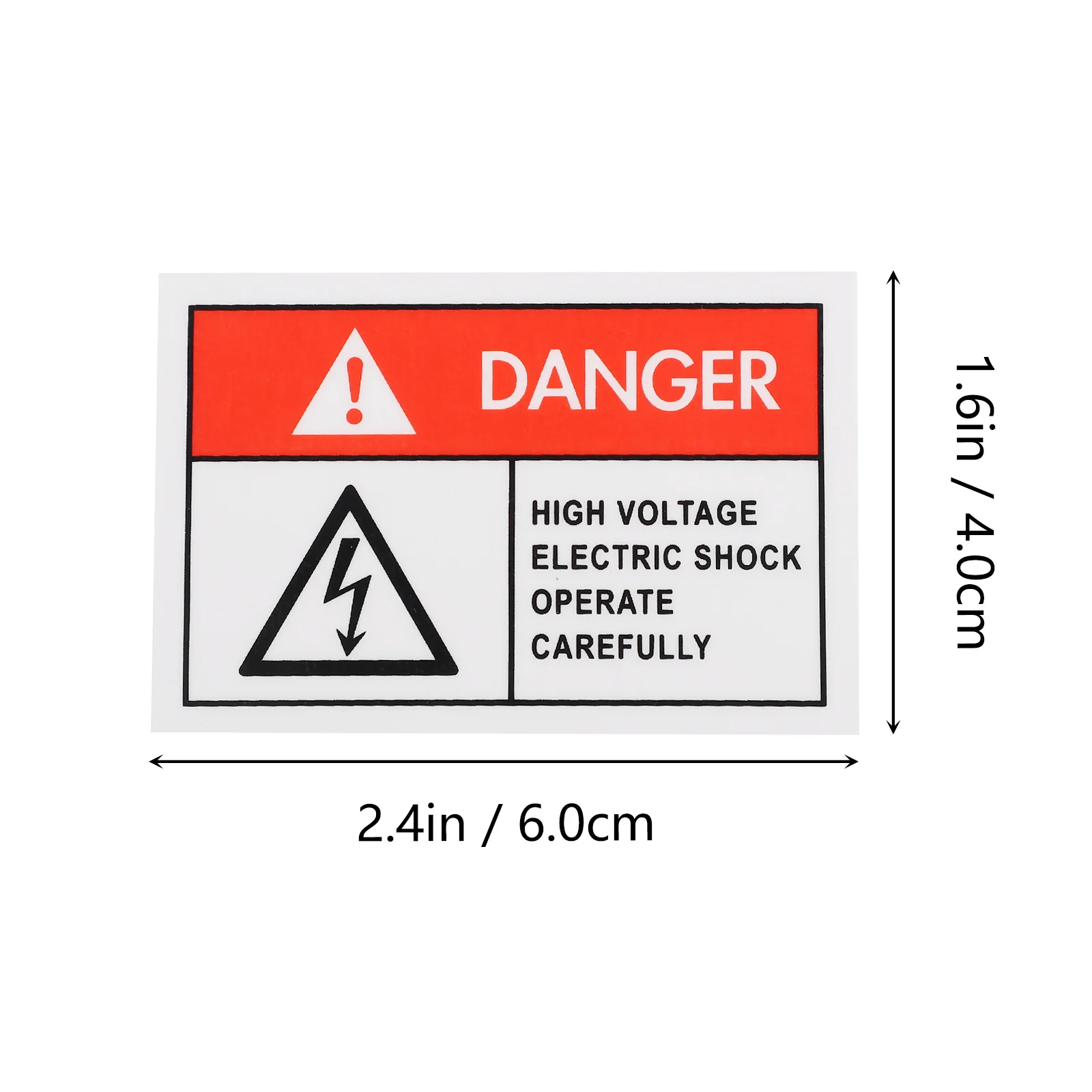 6 uds etiquetas de advertencia de electricidad pegatinas choques precaución el señal Pp equipo de papel sintético calcomanía indicador