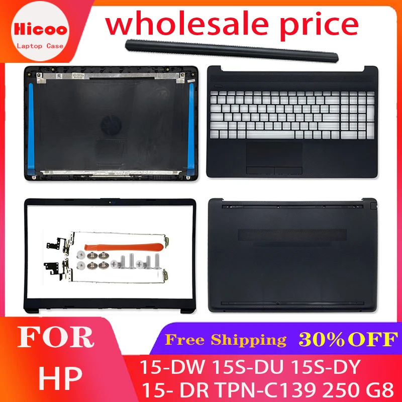 HP 15-DW 15S-DU 15S-DY DR TPN-C139 250 G8 Laptop için yeni arka üst kapak ön çerçeve Palmrest üst alt kasa