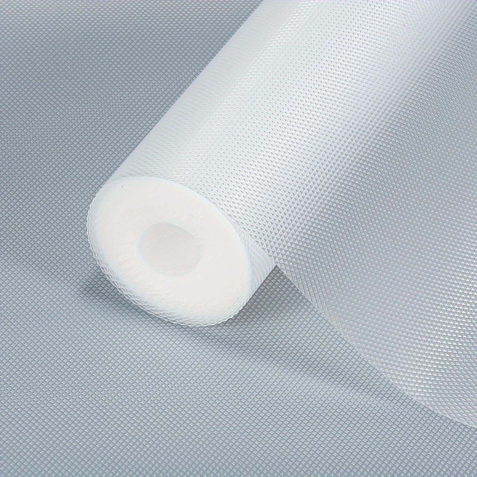1 Rolle wasserdichte, ölbeständige Vinyl-Regaleneinlage, schneidbare, strukturierte Matte für Küchenschränke mit verbessertem Griff, Schränke und Gefrierschrank