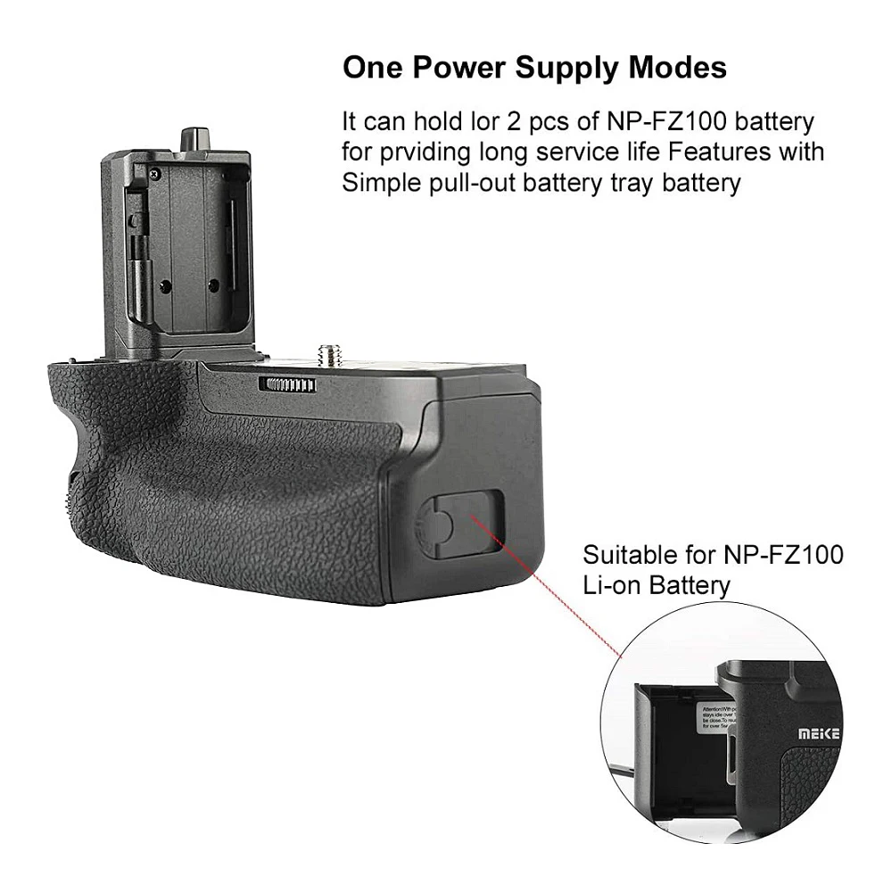 Meike MK-A7R IV Professional Vertical Battery Grip for Sony A7SIII A1 A7IV A7RIV A9II  Cameras ,Work With NP-FZ100 Battery