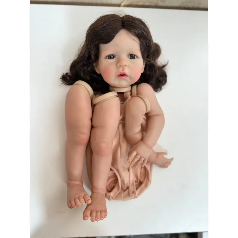 24inch Reborn Kit Sandie with Rooted Hair  Unfinished Already Painted DIY Baby Doll Parts