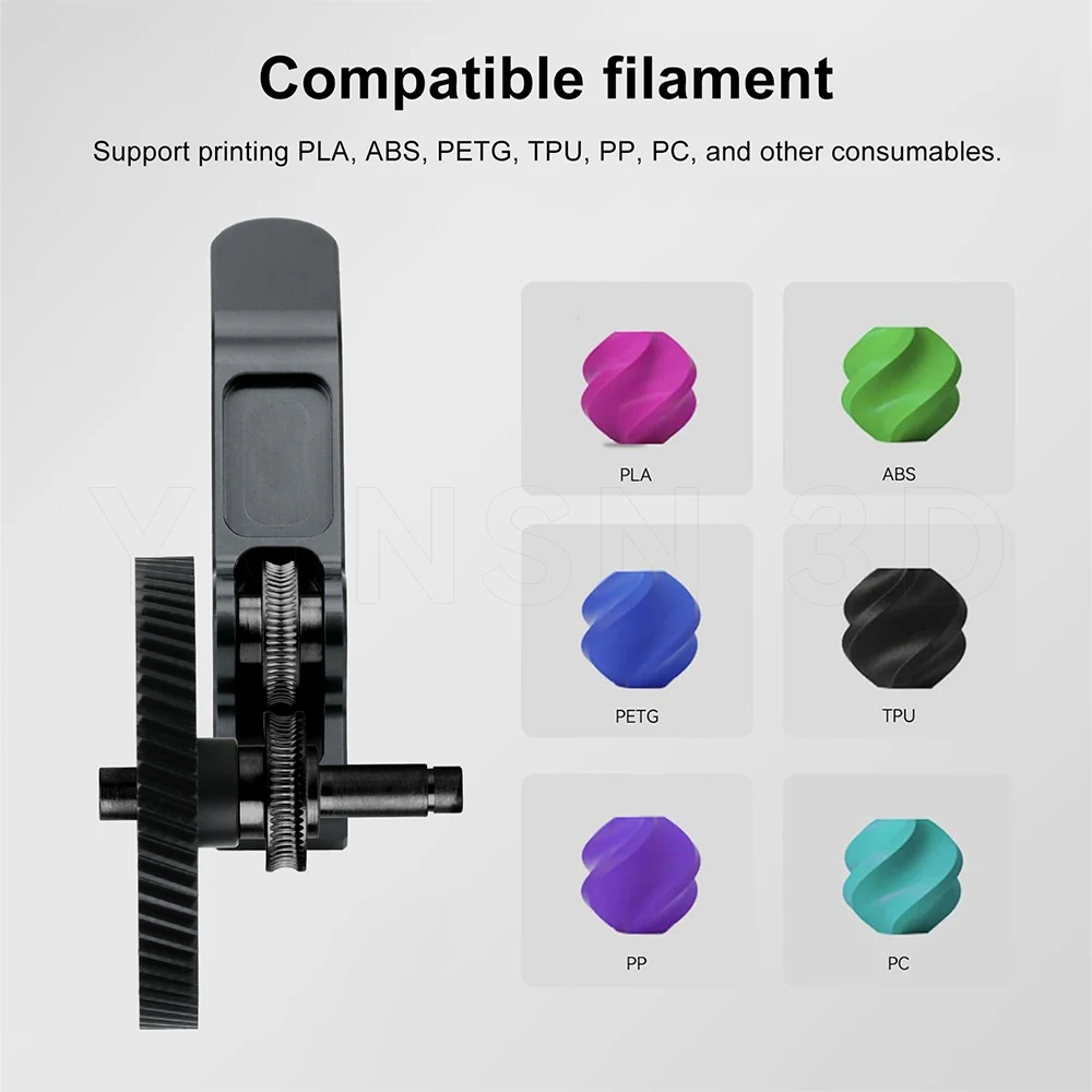 Für Bambu Lab A1 MINI Getriebeset CNC POM Nanobeschichteter gehärteter Stahl Extrusionskopfzahnräder für Bambulab A1 MINI Ersatzteile – Detail 11