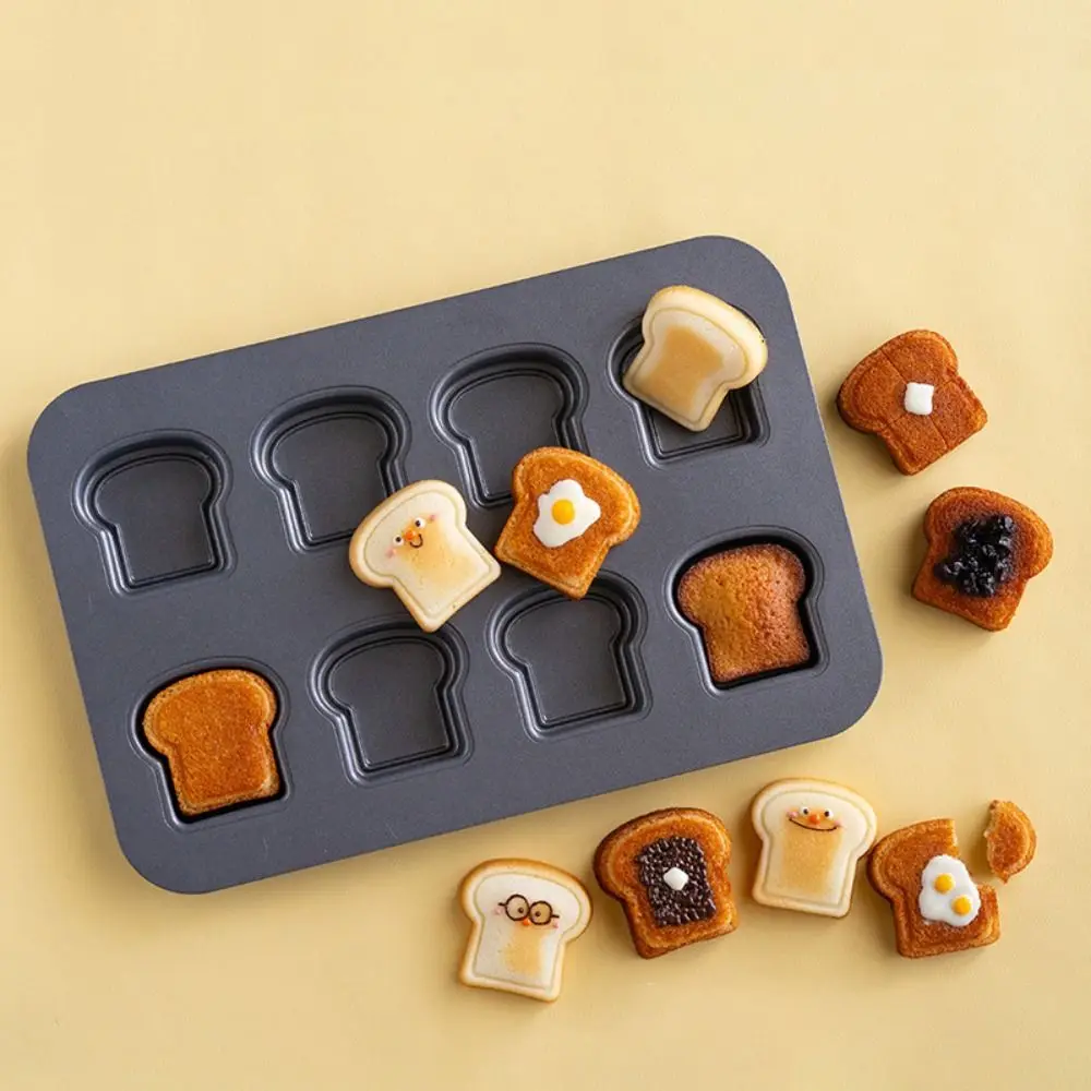 

6/8 Cavity Madeleine Cake Baking Pan Carbon Steel Nonstick Bread Baking Mold Japanese Style Thickened Dessert Baking Tray