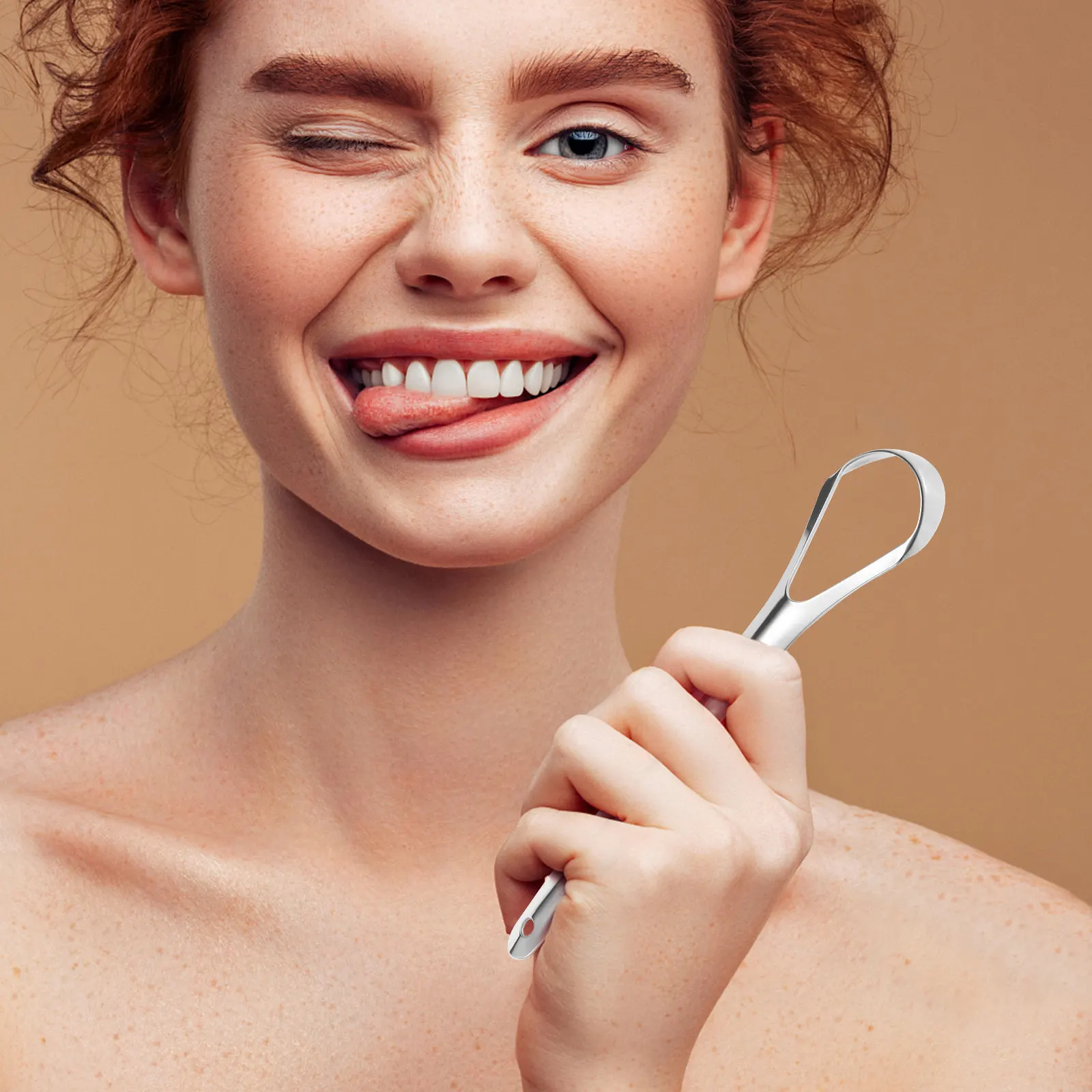 

Набор из 2 скребков для чистки языка из нержавеющей стали с гладкой поверхностью для удаления толстого налета и предотвращения неприятного запаха изо рта