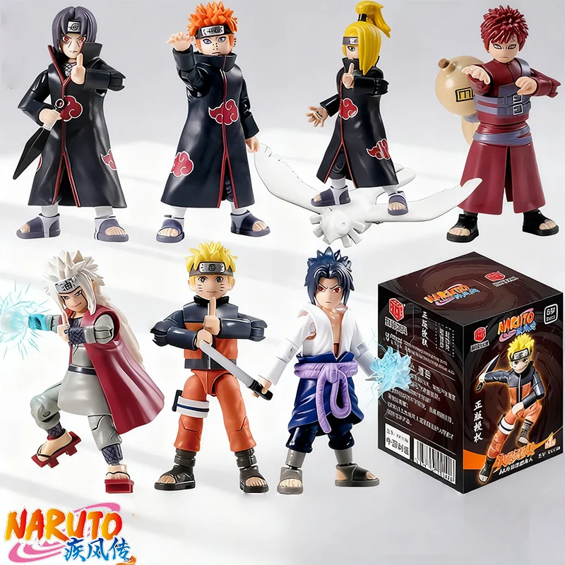 NARUTO Uzumaki Naruto Uzumaki Uchiha Itachi Dolor Gaara Sasuke Jiraiya ‌   Colección de ensamblaje de figuras de acción, modelo de Anime, juguetes, regalos