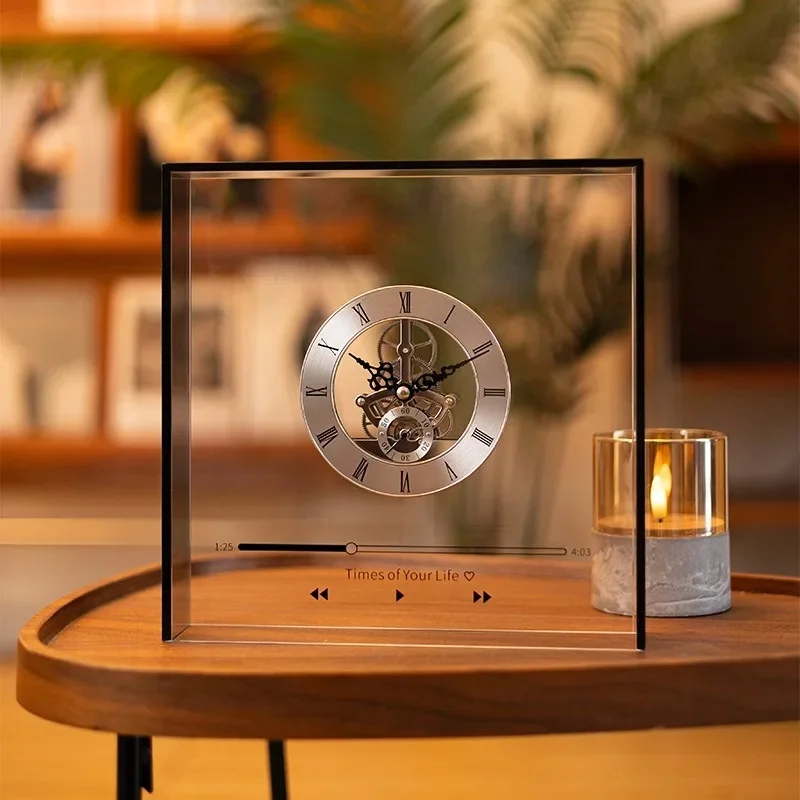 Modern Table Clock Minimalist Elegant Aesthetics Desk Clock Unique Stylish Watches Home Desktop Decorative Clocks Portabl JJ5197