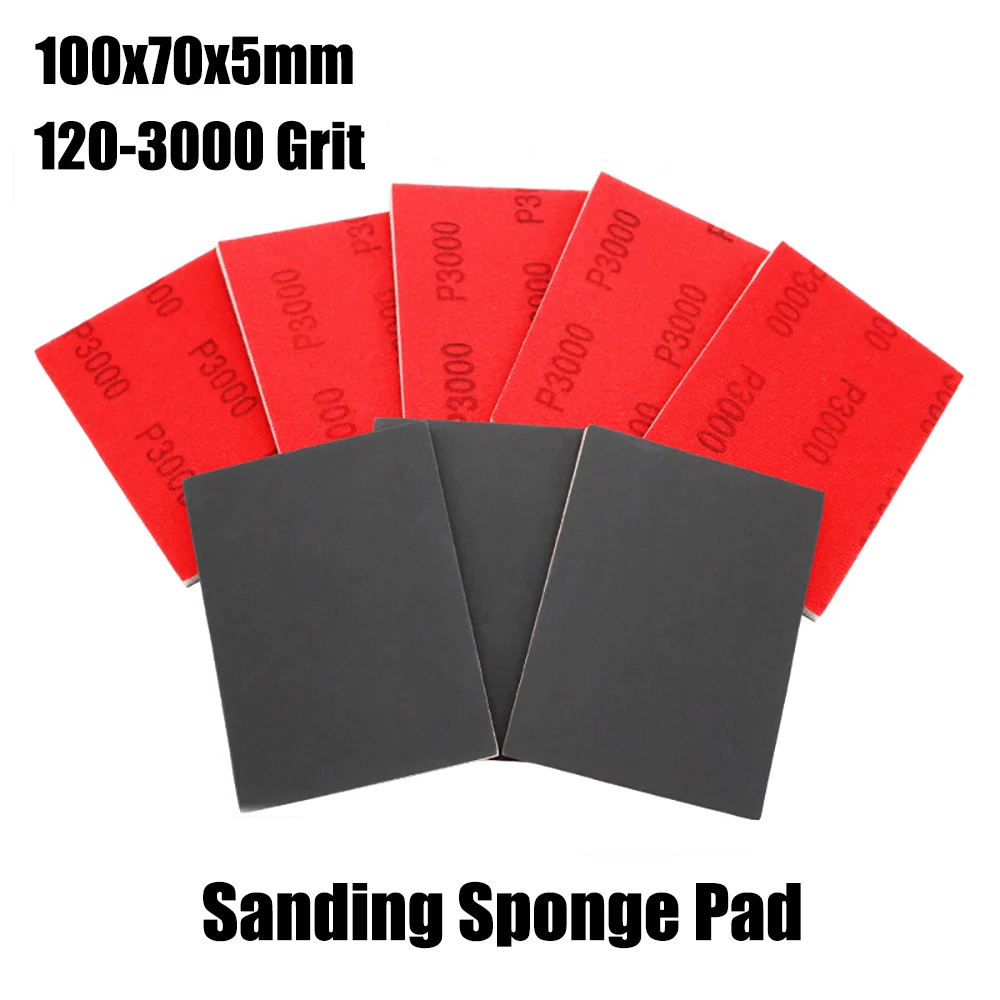 

5/10Pcs Sanding Sponge Pad Set 120-3000 Grit Flexible Sanding Block Pads Wet Dry Sponge Sandpaper For Polishing Abrasive Tools