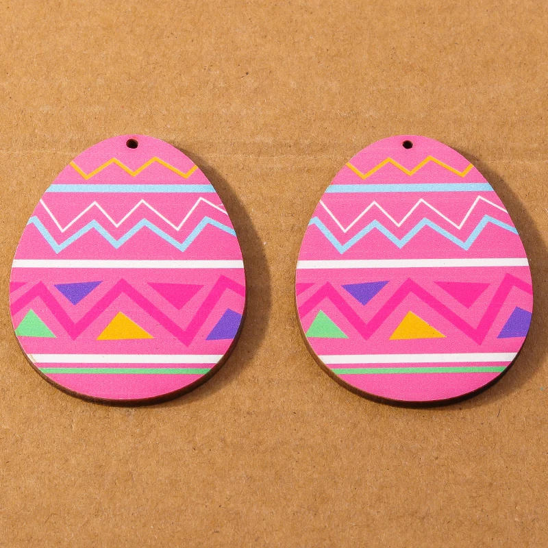 10 Pcs Colorful Easter Egg Charms Pendants for Making Earrings Necklace DIY Easter Day Jewelry Gift Accessories Supplies
