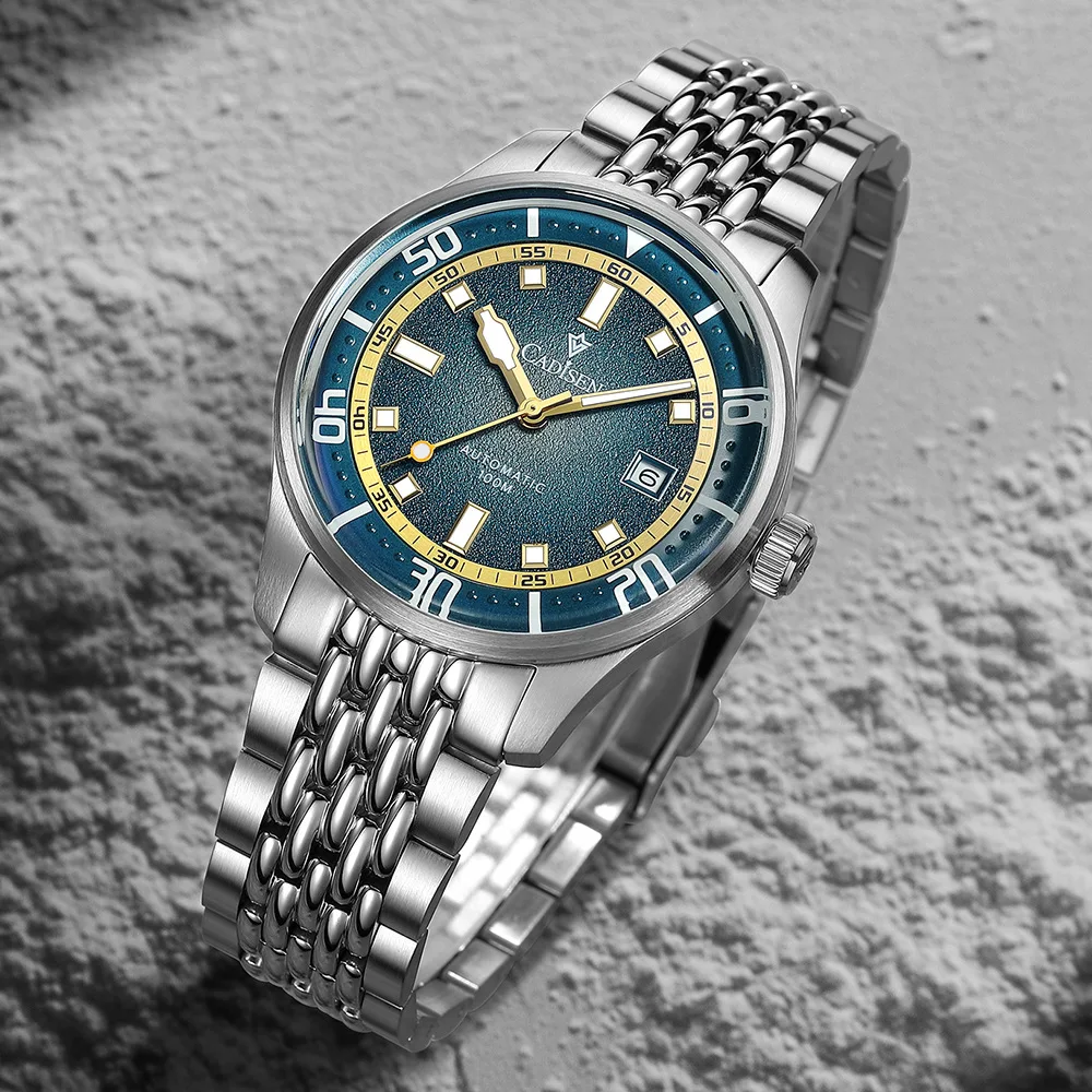Cadisen For Men`s Watch Meteorite Miyota Movement Skeleton Mechanical Automatic Male Casual Wristwatch Sapphire 5atm Waterproof