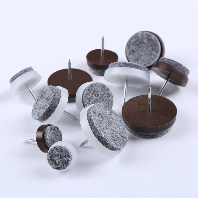 10pcs Furniture Felt Pads Nail-on Heavy Duty Felt Pad Chair Sliders Round Chair Leg Floor Protectors Furniture Leg Protector
