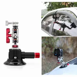 Car Phone Action Camera Holder Hand Pump Suction Cup 360 Adjustable 1/4