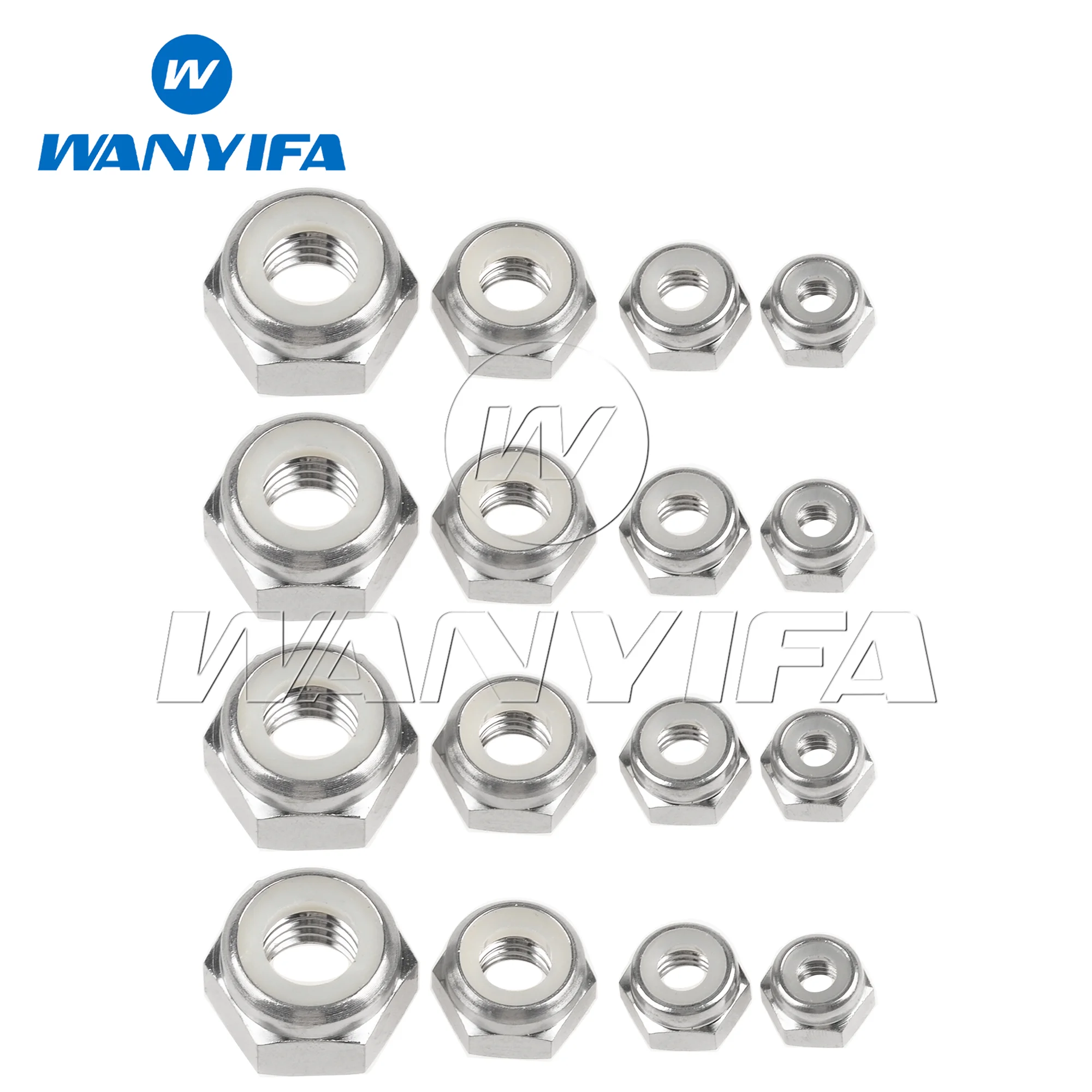 

Wanyifa Titanium Nuts M4/M5/M6/M8 Hexagonal Recessed Nylon Locking Titanium Gr5 Nuts for Motorcycles Automobiles