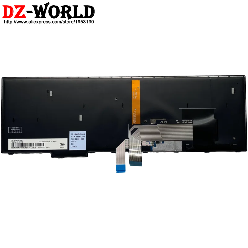 مع لوحة مفاتيح بإضاءة خلفية لأجهزة الكمبيوتر المحمول Lenovo Thinkpad S5 2nd 20JA 01EP378 01EP376 01EP373 01EP377 01EP344