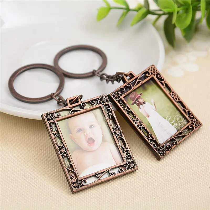 MINI Frame Alloy Photo Frames Keyring Keychain Decoration Photo Props Photo Display Holder Party Desk Decor Gifts Ornaments