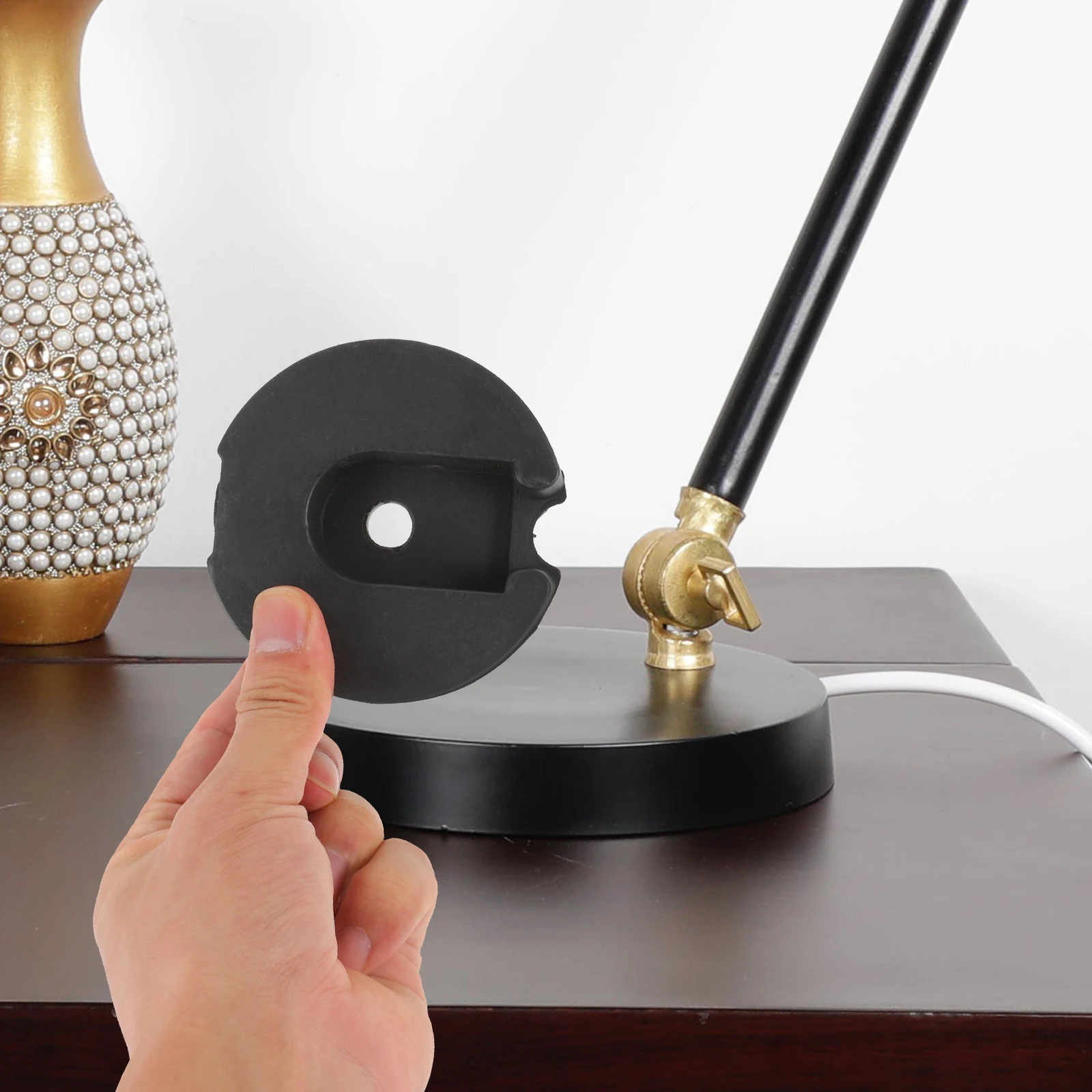 

Desk Lamp Iron Weight Base Round Heavy Stable Floor Lamp Stand Replacement Accessory Floor Light Stand Rounded Light Chassis