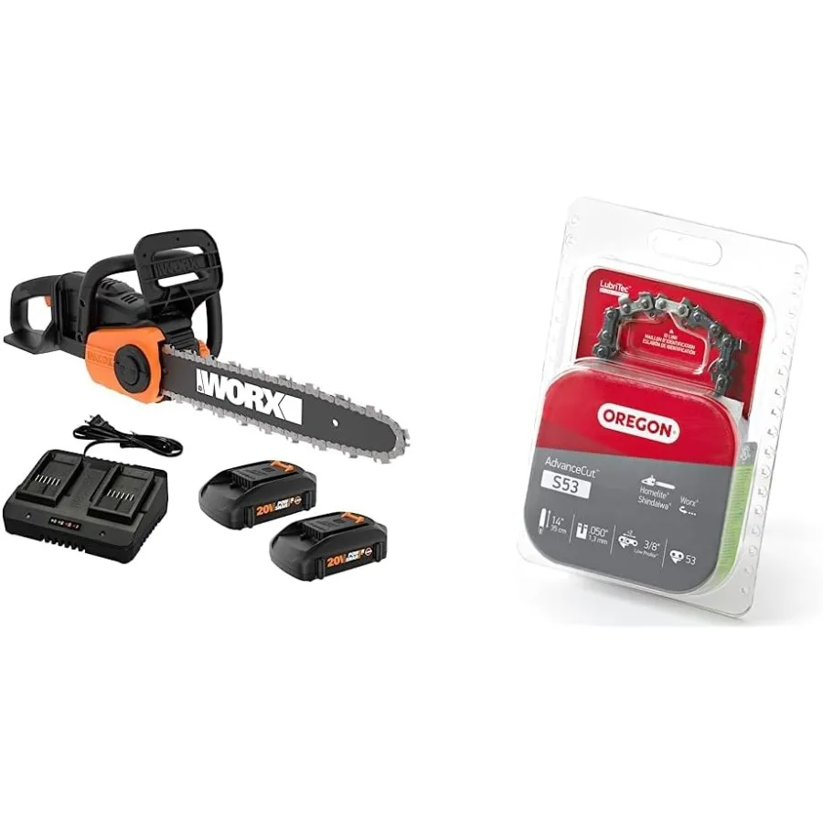 

40V 14" Cordless Chainsaw Power Share with Batteries and Charger Included for Efficient Outdoor Cutting Tasks Features High