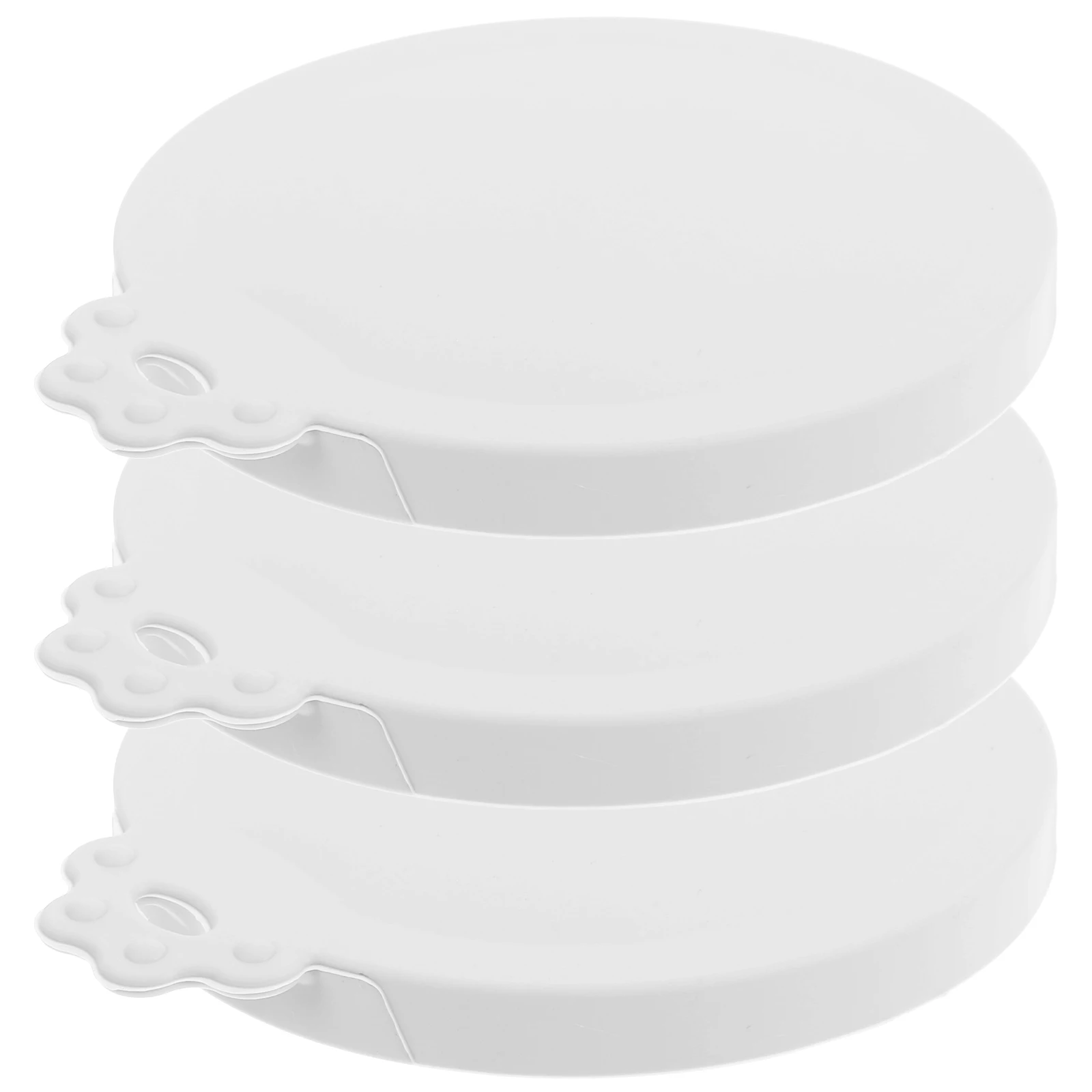 

3 Pcs Silicone Sealed Bottle Cap Can Lids for Dog Food Crystal White Silica Gel Covers