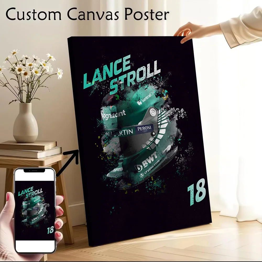 Lance Stroll F-Racing Printed Canvas Poster Personalized High Quality Wall Art Paintings for Home Decor Living Room Decoration