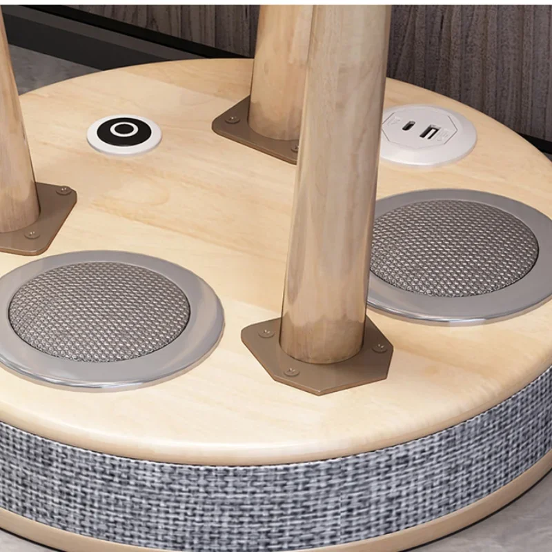 Smart Wireless Charging Corner Table with Bluetooth Speaker Nordic Style Creative Stereo Audio Side Table Home Tea Table