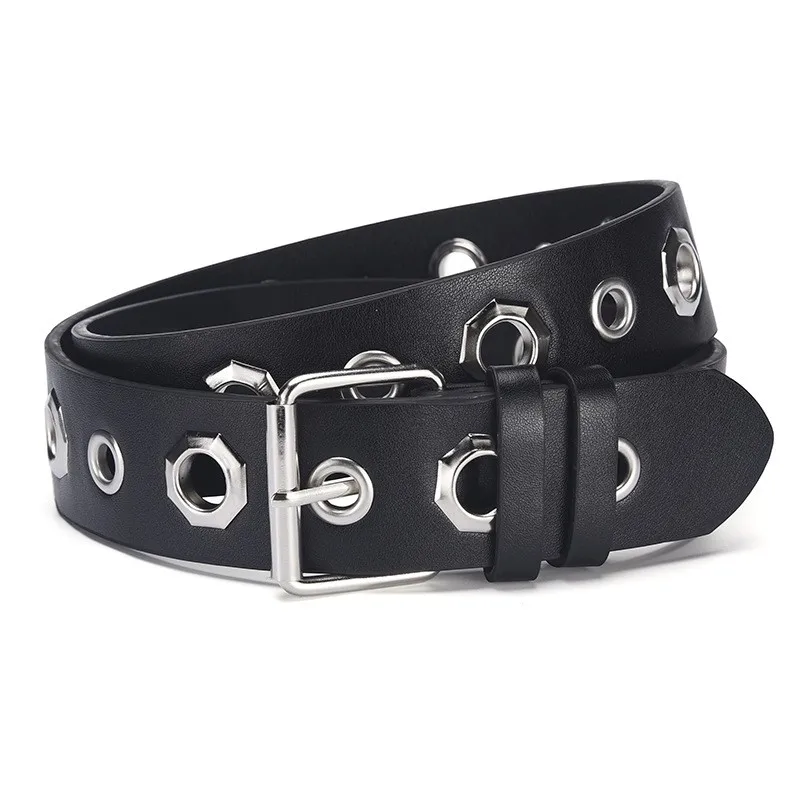 Nietenbesetzter Gürtel im Punk-Stil für Männer und Frauen, stilvoller, lässiger, ausgehöhlter Vintage-Taillengürtel im Gothic-Stil, geeignet für den täglichen Gebrauch, Freizeit und Partys – Detail 8