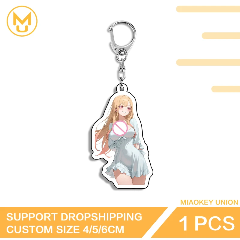 Kitagawa Marin Waifu Uncensored Key Chains Hot Selling Novelty Customized Treasure Jewelry For Car Backpacks Handbags Wallets