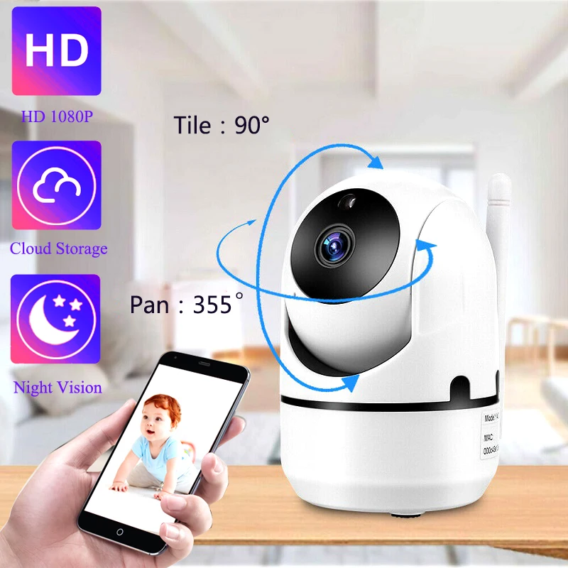 

QZT IP Camera WiFi Home Security Camera 360 Night Vision Baby Monitor Indoor Mini Surveillance CCTV Wireless ICSEE Wifi Camera