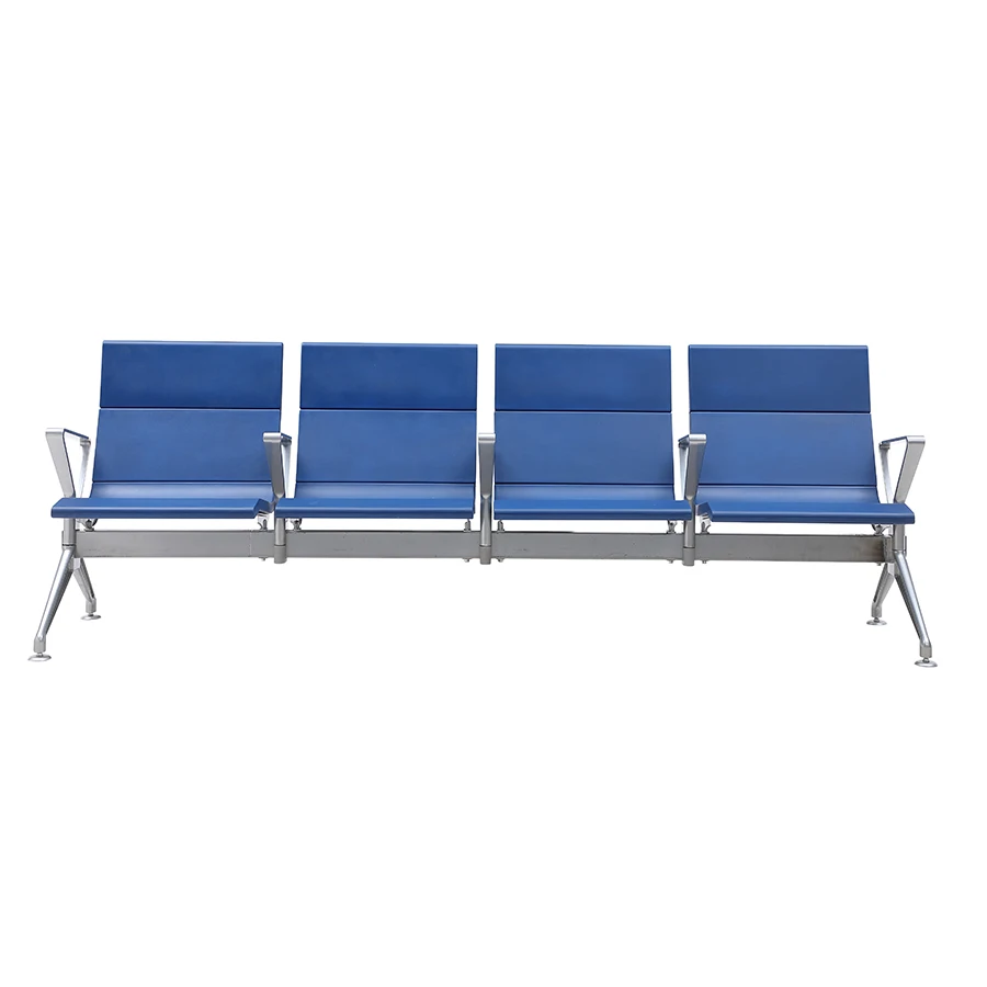 Hot Selling Aluminum PU Injection Foam PU Padding Tandem Seats For Airport Public Waiting Area
