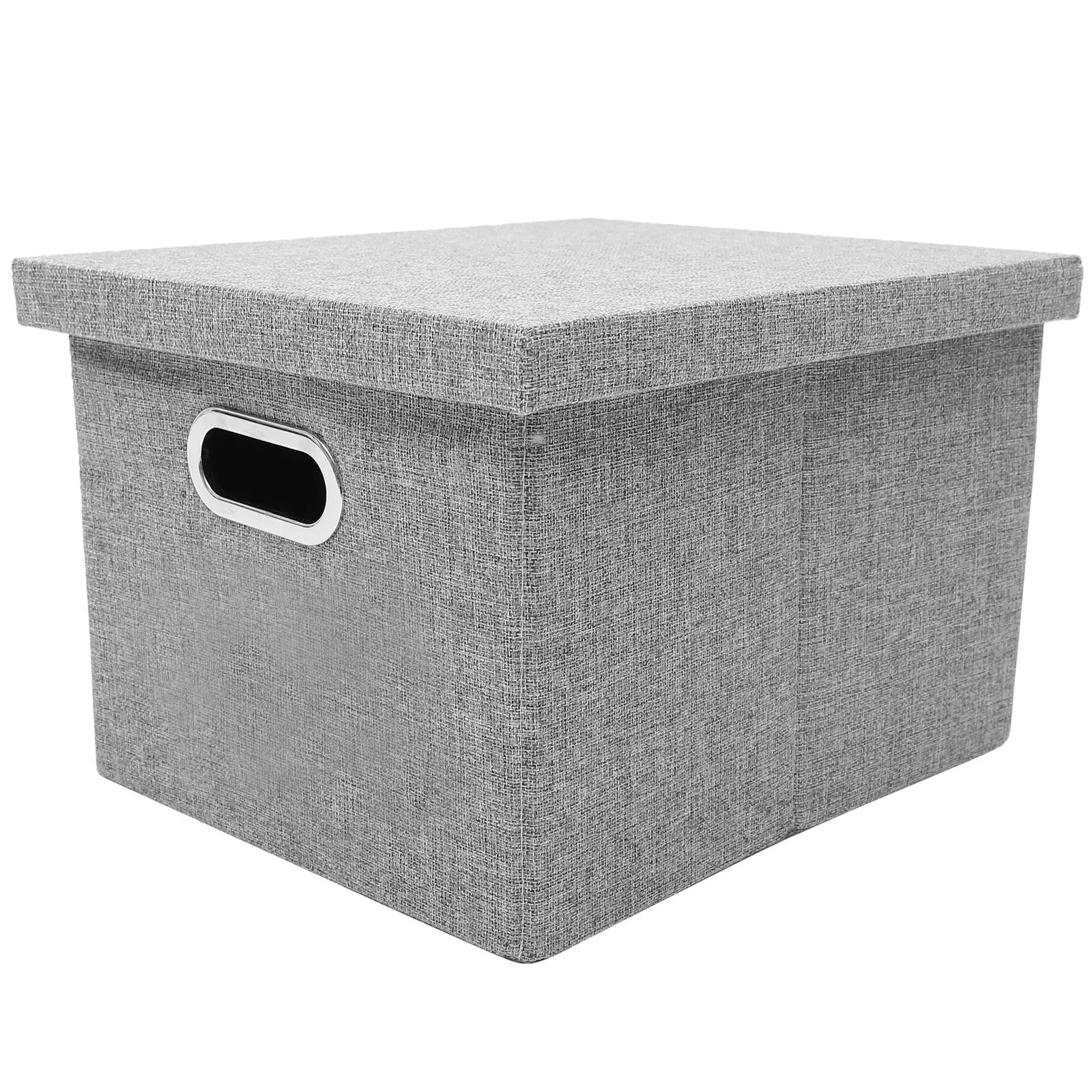 Storage Box Desk Organizer File Boxes Container Office Folder Small Containers with Cover Home Document Portable