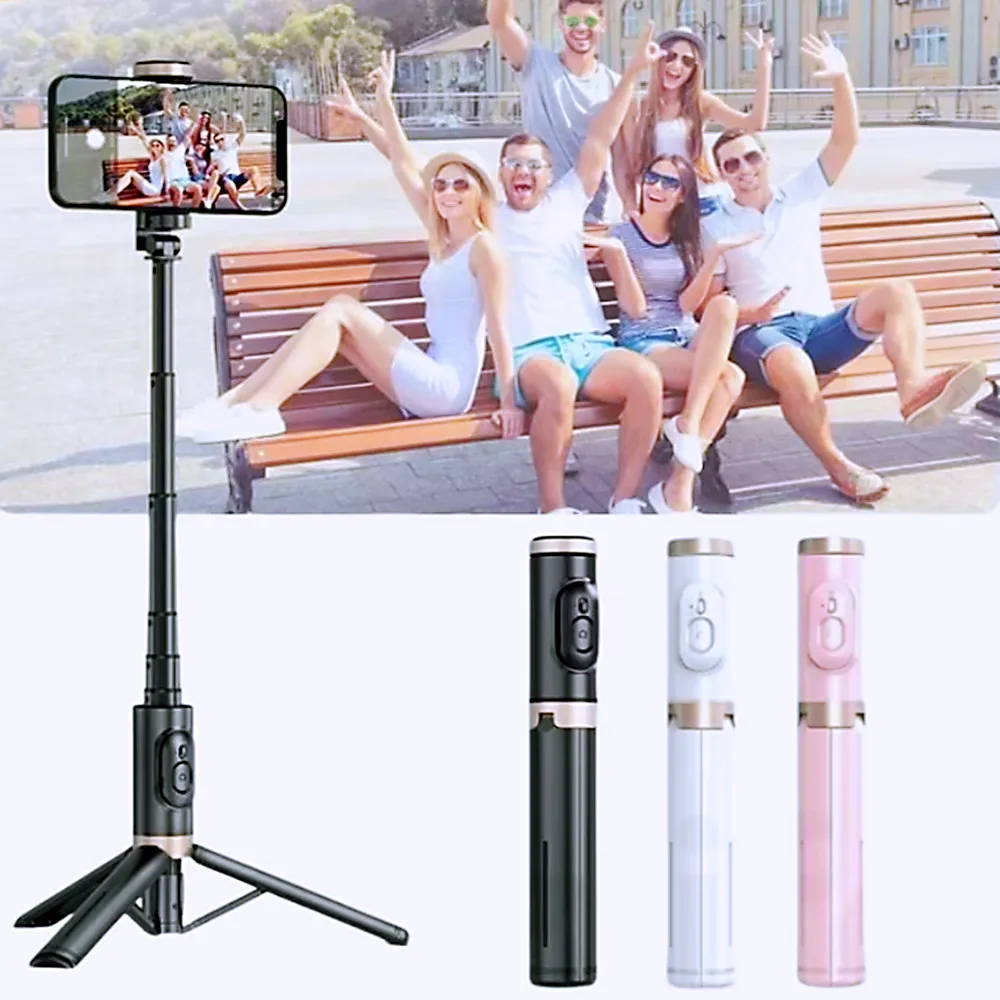 2025 NEW Bluetooth Selfie Stick Foldable Wireless Tripod with Bluetooth Shutter Monopod Live Photograph for iphone