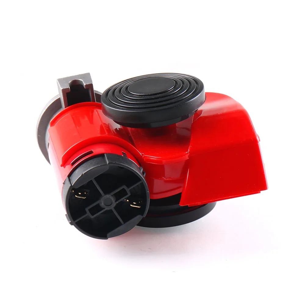Red Snail Compact Air Horn 12V 115dB Air Car Truck Multi-tone & Claxon Horns 450Hz for Cars Vehicles Motorcycle Boat RV