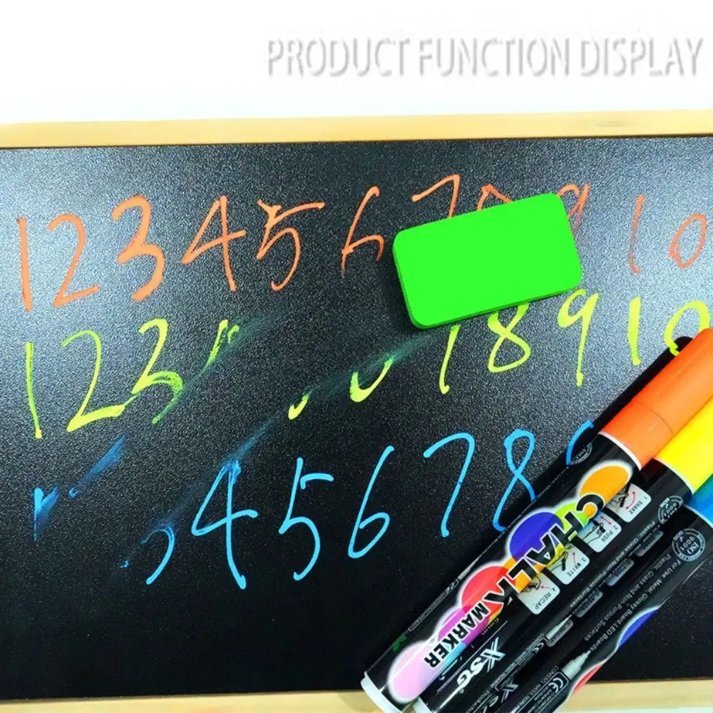 Portable Multicolour Liquid Chalk Marker Erasable Water Soluble Erasable Highlighter Pen Clip Art Pen Ceramics