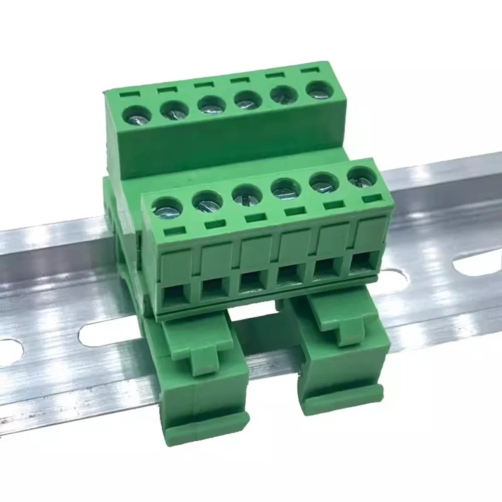1Sets 2-20pin 2EDG-UKR-5.08mm Rail Terminal Block Pitch 5.08mm Screw Plug-in Terminal Blocks Connector Din Rail Mounting Instead