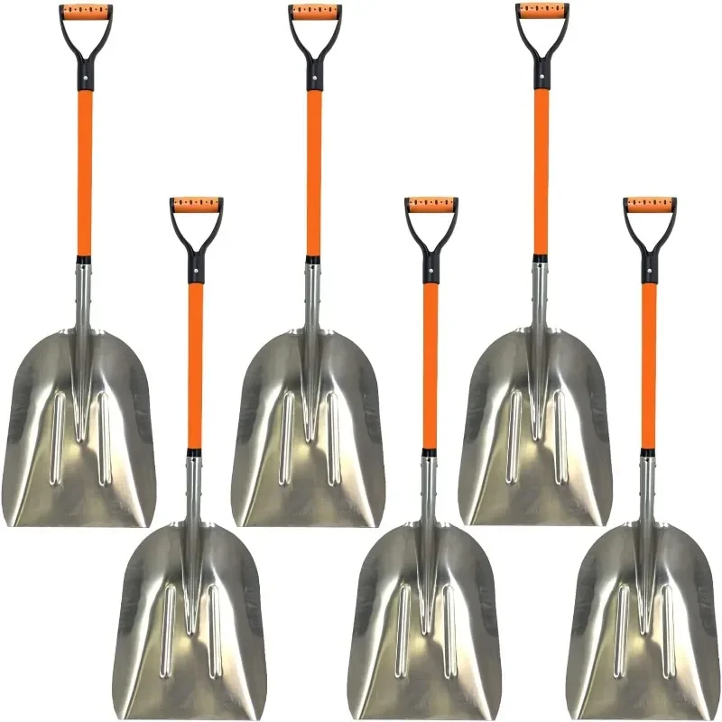 

48 inch Snow Shovel with Large Head and Durable Handle. (Scoop Shovel, 1 Pack) (Scoop Shovel, 6 Pack)
