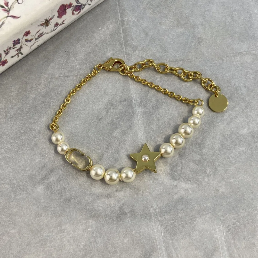 الخماسي قلادة اللؤلؤ أزياء المرأة مزاجه سوار اللؤلؤ #4