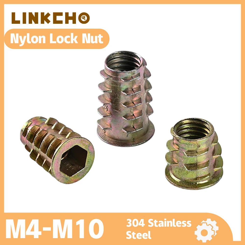 

230Pcs Threaded Insert Nut Kit M4 M5 M6 M8 M10 Zinc Alloy Embedded Hexagonal Socket Drill Bit Suitable For Wooden Furniture