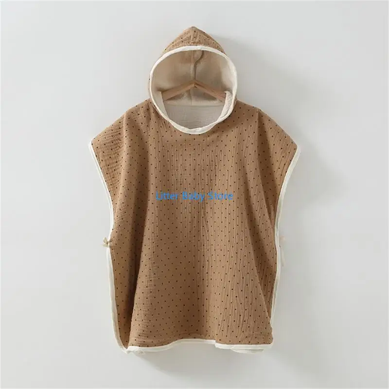 N80C Handuk Mandi Bertudung Bayi Baru Lahir Handuk Mandi Penyerap Tinggi Lembut 0-2Y Jubah Mandi Cetak Bayi Hadiah Mandi Selimut