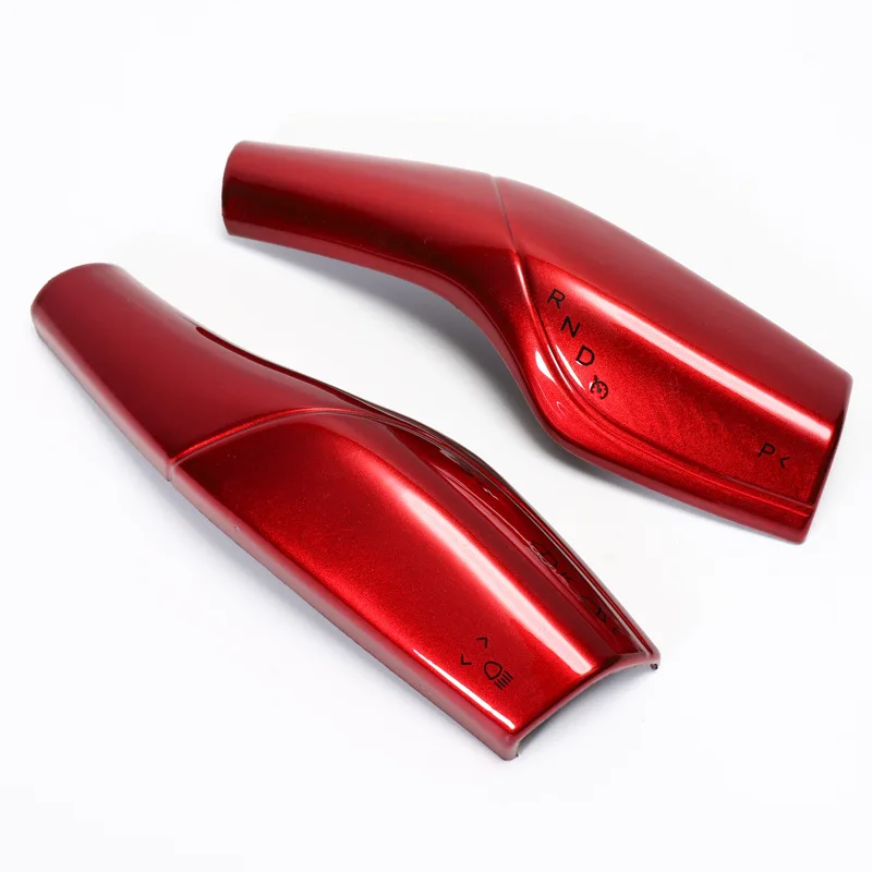 Car Column Carbon Fiber Shift Knob Cover Steering Wheel Shift Protection Cover For Tesla Model 3 2019-2022 Model Y 2019-2023 view 3