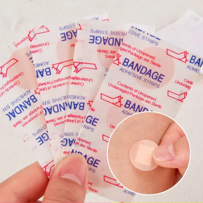 New 100Pcs Mini Waterproof Wounds Patch Adhesive Plaster Bandage Round Patterned Band Aid Stickers Dressing Banditas for Kids